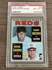 1970 Topps Set PSA 8 Reds Rookies Bernie CARBO & Danny BREEDEN # 36