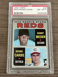 1970 Topps Set PSA 8 Reds Rookies Bernie CARBO & Danny BREEDEN # 36