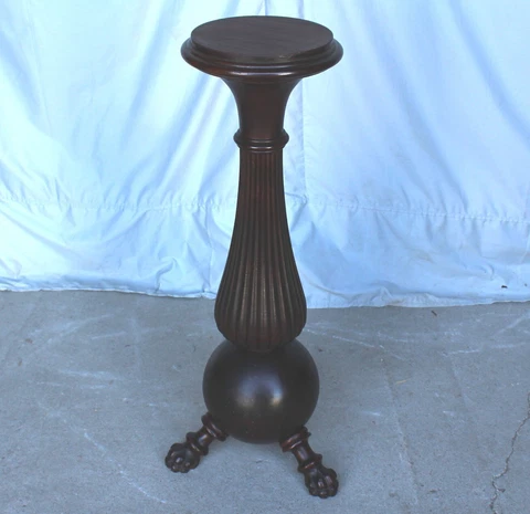 Antique Mahogany Claw footed Pedestal Cover