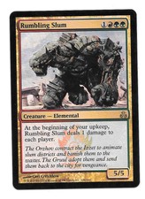 RUMBLING SLUM FOIL English Magic NM Guildpact  MTG !