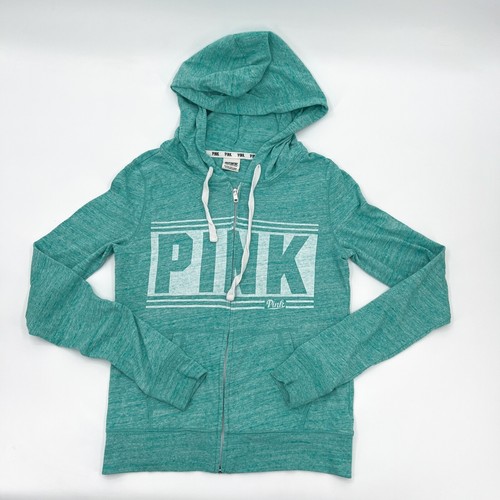 UNDERCOVER Victoria's Secret ROSA maglione donna extra small XS verde felpa con cappuccio zip