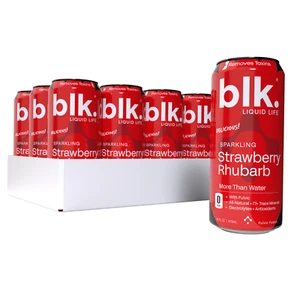 blk. Natural Mineral Alkaline Water Electrolyte  w/Fulvic Strawerry-12 pack - Picture 1 of 3