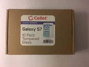 CELLET Premium Tempered Glass Screen Protector For Samsung Galaxy S7 -pack Of 10 - Picture 1 of 4