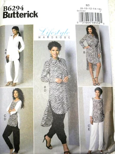 Butterick 6294 Tunic and Pants Misses Size 8-16 Sewing Pattern - Picture 1 of 2