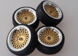 SD rims 15-inch BRS-F2 BBS E50 gold-chrome 30 mm 1:18 model car tuning - Picture 1 of 2