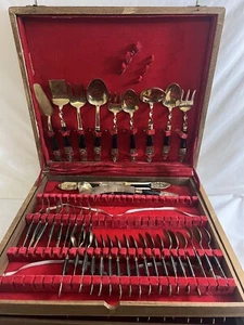 86 Piece Vintage Thailand Brass Silverware - Picture 1 of 4