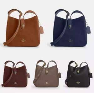 NWT Coach Hadley Convertible Crossbody Bag In Suede/ Leather CW004 / CW002 - Picture 1 of 43