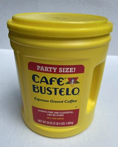 Leerer Cafe Bustelo Kaffeebehälter 36 Unzen 2 Pfund 4 Unzen gute Lagerung - Bild 1 von 8
