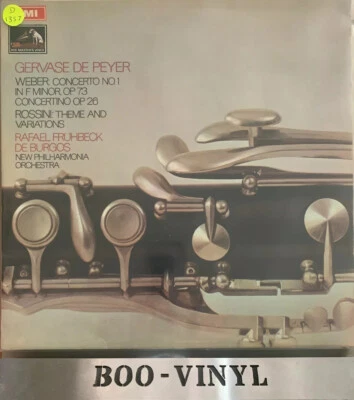 ASD 2455 Gervase De Peyer Weber Clarinet Concerto Rossini De Burgos Ex+ - Image 1 of 4