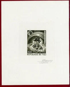 Mali 1973 #C202, Artist Signed Die Proof, Lift-Off From Moon, Apollo XVII - Bild 1 von 1