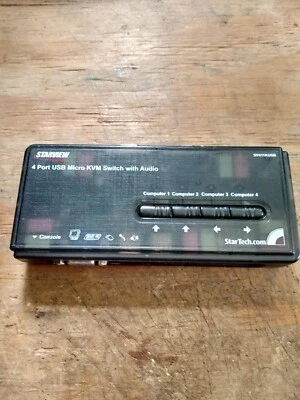 StarTech 4 Port Black USB KVM Switch BOX ONLY #SV411KUSB FAST SHIPPING - Image 1 of 4