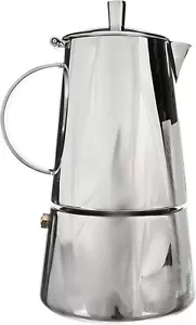 Cilio Bollitore Espresso Treviso 4 Tazze Acciaio Inox Bollitore Espresso Maker Moka - Foto 1 di 5