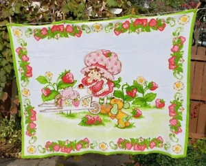 Vintage Fragola Shortcake Coperta Crema Gatto Pupcake Cucciolo Carriola - Foto 1 di 9
