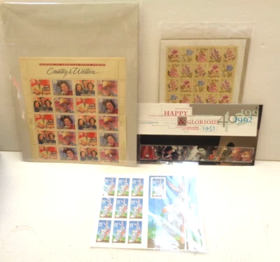 LOT OF STAMPS-NEW-4 SHEETS BUGS BUNNY/QUEEN ELIZABETH/FLORAL/COUNTRY WESTERN - Image 1 of 4