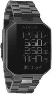 Nixon The Synapse 4 Time Zones Digital Square Black Men Watch A323632 A323-632 - Picture 1 of 2