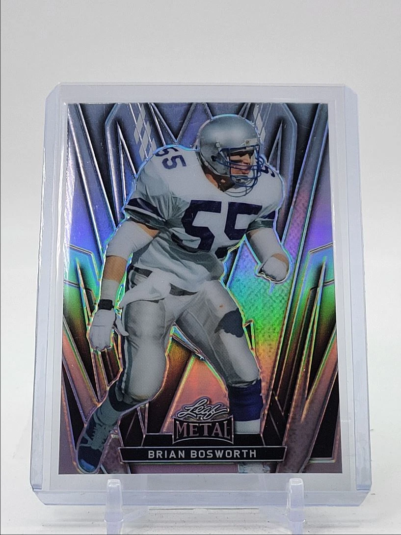 BRIAN BOSWORTH 2024-25 LEAF METAL SILVER PRISMATIC FOOTBALL Q0895
