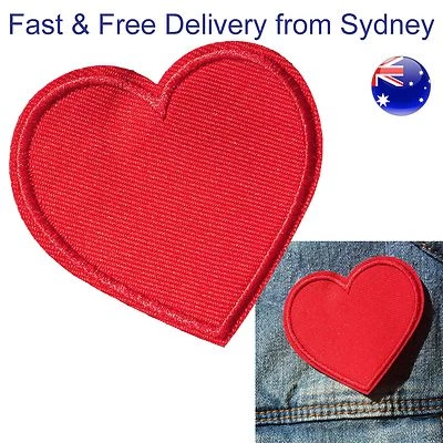 Love heart Iron on patch Lovers affection loving red embroidery iron-on patches - image 1 of 4