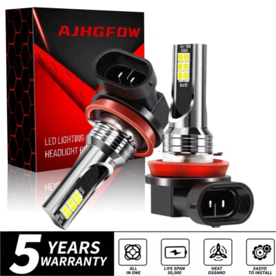 2x Bombillas antiniebla LED H8 H11 Bombilla antiniebla blanca 6000K lámparas DRL de alta potencia Foto 1 de 4