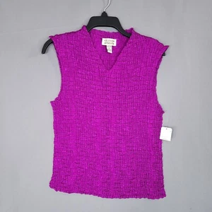 Uniform John Paul Richard Women's Pullover Shirt Sleeveless Purple Size M - Picture 1 of 9