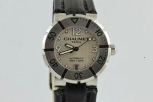 Chaumet Automatik Men's Watch 1 1/2in Steel With Leather Band Nice Condition - Picture 1 of 7