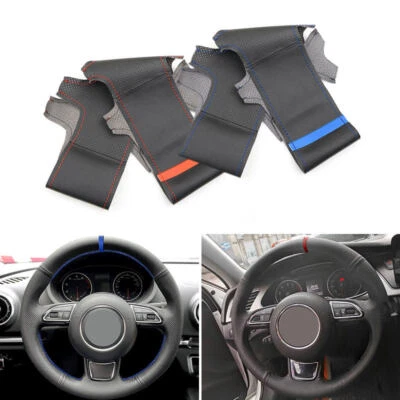 Cubierta de volante de cuero perforado apta para Audi A1 A3 8V A4 B8 A5 A6 A7 A8 Foto 1 de 4