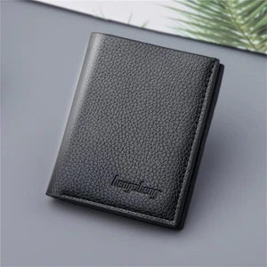 Men's Short Vertical Wallet Bank Card Package Purse ID Card Bag Holder Purses - Picture 1 of 12