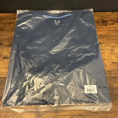 Blusa Médica Medelita Para Hombre Azul Marino Apex Cuello en V Talla Mediana ET21811 Totalmente Nueva Foto 1 de 4