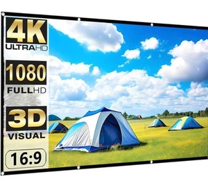 PVO Indoor & Outdoor Projection Screen (BLACK & WHITE) 4K Full HD+3D - Picture 1 of 3