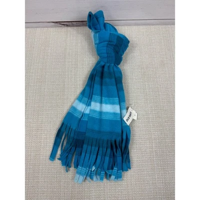 Old Navy 围巾蓝色条纹条纹羊毛冬季围巾保暖全新带标签 Y2K — 第 1/3 张图片