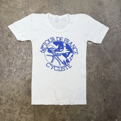 Camisa Tour De Francia 1981 Vintage Talla Juvenil Pequeña Ciclista Bicicleta de Carretera 68th Foto 1 de 4