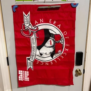 VINTAGE CORN HUSKER 26"X36" NEBRASKA FOOTBALL TOM OSBORNE FLAG VERY GOOD - Picture 1 of 7