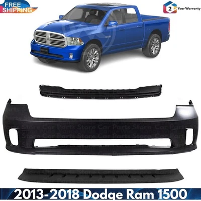 Front Bumper Cover Fascia & Lower Valance Kit For 2013-2018 Dodge Ram 1500 - Image 1 of 4