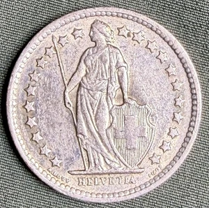 1963B Schweiz 1/2 Franken SILBERMÜNZE VERSANDKOSTENFREI (VZ) extra fein. .835 Silber  - Bild 1 von 5