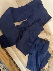 U S Coast Guard ODU Trousers Small Long 33–35 1/2 Navy Blue Uniform Pants Lot 3 - Picture 1 of 7