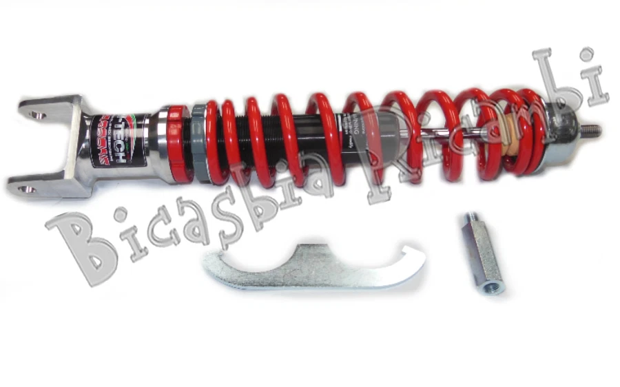 3567 - Stoßdämpfer Hintere Kohlenstoff Hi-Tech Rot Vespa 125 Super GT GTR TS - Bild 1 von 1