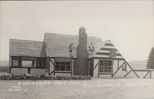 RPPC c1930-1940s Christmas Tree Inn Santa Claus Arizona Echtfoto Postkarte C172 - Bild 1 von 3