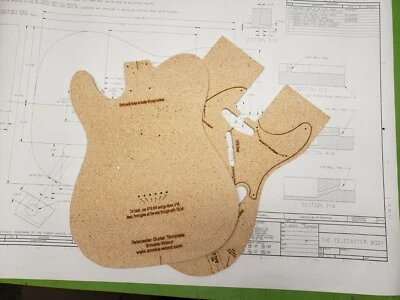 Telecaster Guitar Router Template CNC/Laser Cut w/Blueprints (Free Shipping) - Image 1 of 4