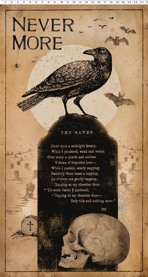 Panel de tela gótico Halloween digital 24" Y4437-71 óxido Foto 1 de 1