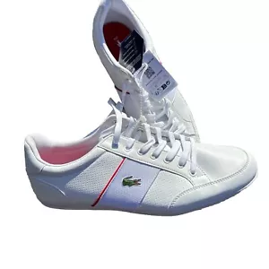 Lacoste Nivolor 0721 1 P CMA Mens White Leather Lifestyle Sneakers Shoes Size 11 - Picture 1 of 6
