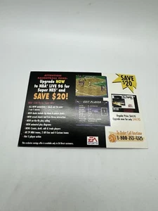 NBA Live 96 Promo Postcard SNES EA Sports Ad 1995 Electronic Arts Rare!!! - Picture 1 of 2