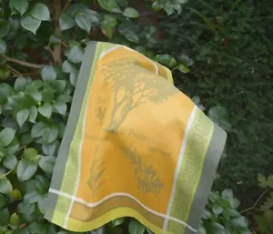 Tea Towel Jacquard Cotton 50x70 CM Yellow Green Olivenmotive from France - Bild 1 von 5