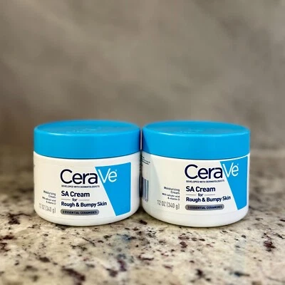 2 FRASCOS - Crema CeraVe SA para piel áspera y llena de baches - 12 fl oz/ea *NUEVO--envío GRATIS* Foto 1 de 2