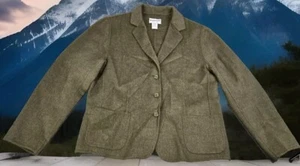 Pendleton Camisa Lana Merino Chaqueta Abrigo Mujer L Verde Oliva Botones - Imagen 1 de 13