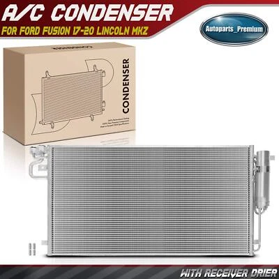 Condensador de CA de 1 pieza con receptor con soporte secador para Ford Fusion 17-20 Lincoln MKZ Foto 1 de 4
