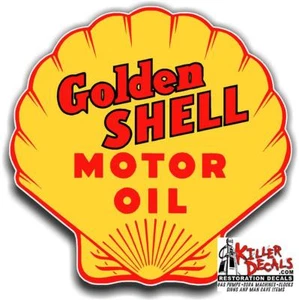 8" GOLDEN SHELL LUBSTER AUFKLEBER GAS ÖLPUMPE SCHILD WANDAUFKLEBER - Bild 1 von 1