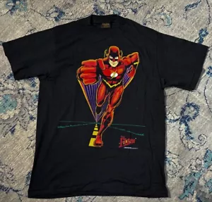 Vintage 1990 Flash DC Comics T-Shirt doppelseitige Grafikänderungen Large USA - Bild 1 von 9