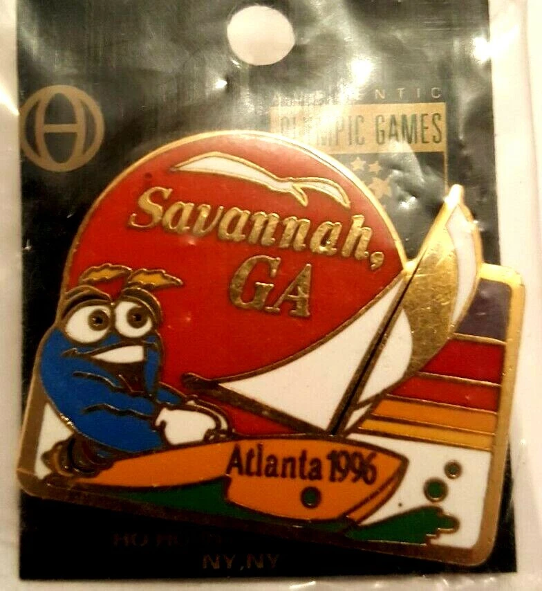 1996 Izzy Atlanta Olympic Yachting Venue Pin Savannah GA Sailing Large #110 - Image 1 of 1