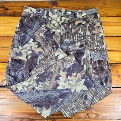 Cabelas Camo Pants 40 Regular Mossy Oak Break Up Nylon Softshell Waterproof - Image 1 of 4