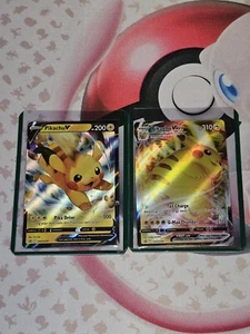 Pokemon TCG Sword & Shield Promo Cards Pikachu V SWSH285 + Vmax SWSH286 - Picture 1 of 5