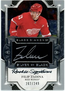 2019-20 Black Diamond Filip Zadina Silver On Black Rookie Signatures Auto /249 - Picture 1 of 2